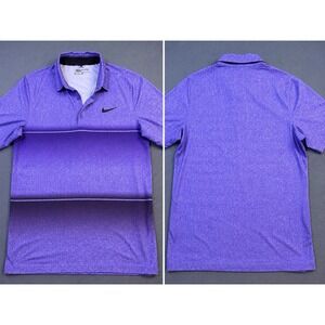 Nike Dri Fit SHIRT MENS SMALL Short Sleeve Performance Golf Polo LAVENDER